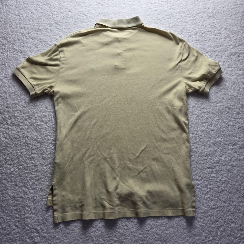 Polo By Ralph Lauren Polo Shirt Mens M Beige Solid Short Sleeve Cotton Knit Top - Picture 3 of 8